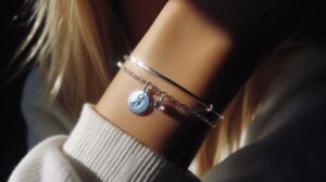 Personalized Initial Bracelet with Birthstone